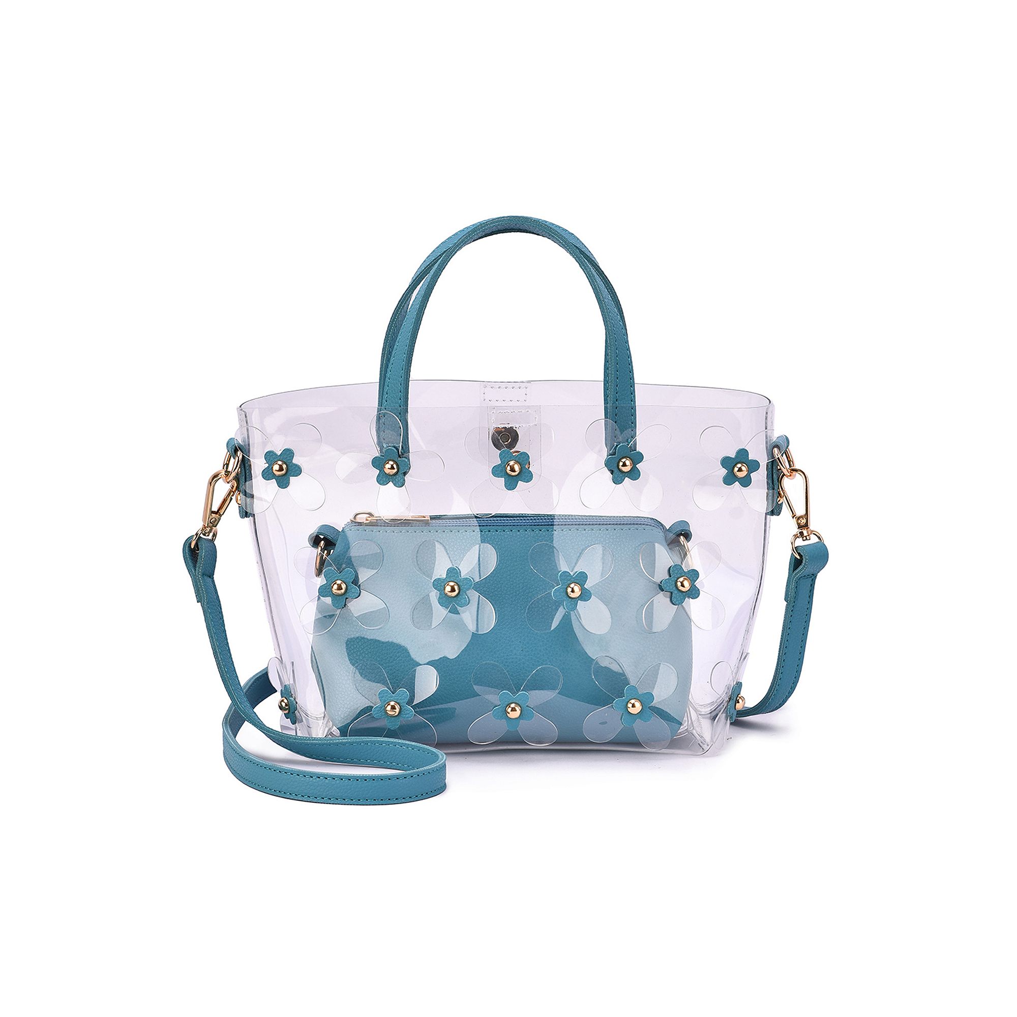 Mellow World Oralie Transparent Crossbody Bag, Blue