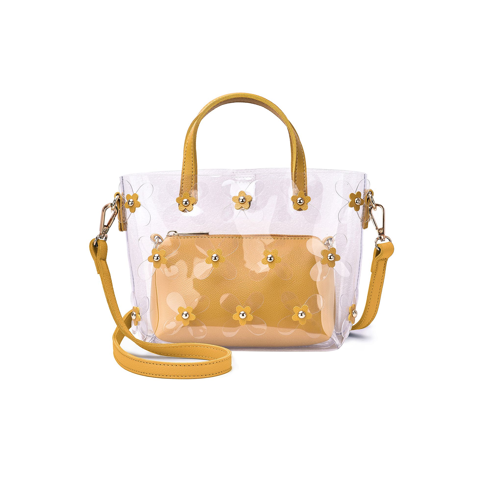 Mellow World Oralie Transparent Crossbody Bag, Yellow