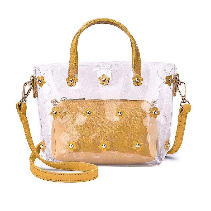 Mellow World Oralie Transparent Crossbody Bag, Yellow