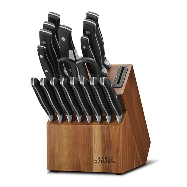 BergHOFF Essentials 18Pc Cutlery Set, Block with 8 Steak Knives,  Hand-sharpened