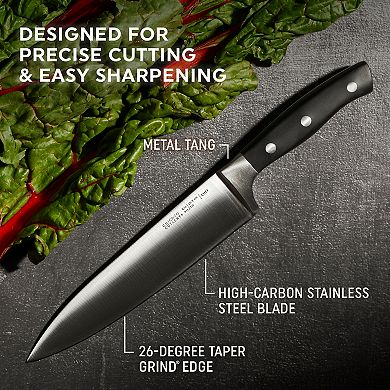 Chicago Cutlery Insignia Classic 18-pc Knife Set with Block and Built-In Sharpener