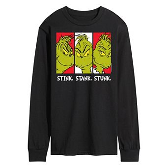 Men's Dr. Seuss Grinch Stink Stank Stunk Long Sleeve Tee