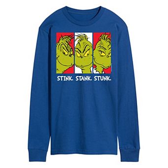 Men's Dr. Seuss Grinch Stink Stank Stunk Long Sleeve Tee