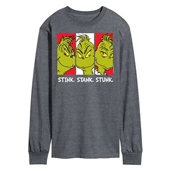 Men's Dr. Seuss Grinch Stink Stank Stunk Long Sleeve Tee