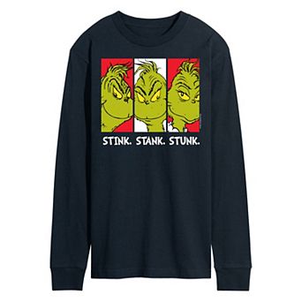 Men's Dr. Seuss Grinch Stink Stank Stunk Long Sleeve Tee
