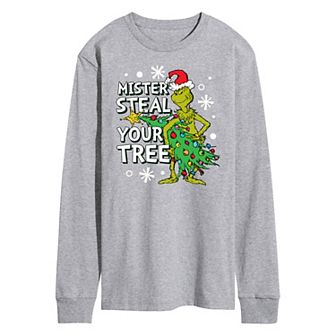 Men's Dr. Seuss Grinch Mister Steal Your Tree Long Sleeve Tee