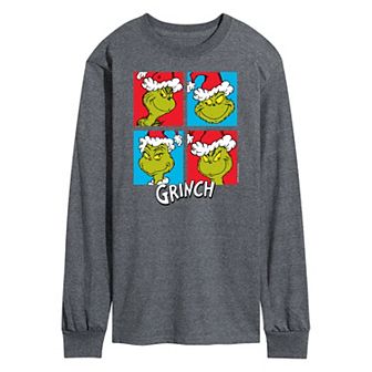 Men's Dr. Seuss Grinch Grid Long Sleeve Tee