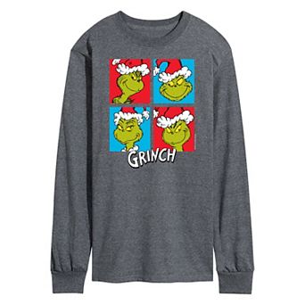 Men's Dr. Seuss Grinch Grid Long Sleeve Tee