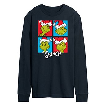 Men's Dr. Seuss Grinch Grid Long Sleeve Tee