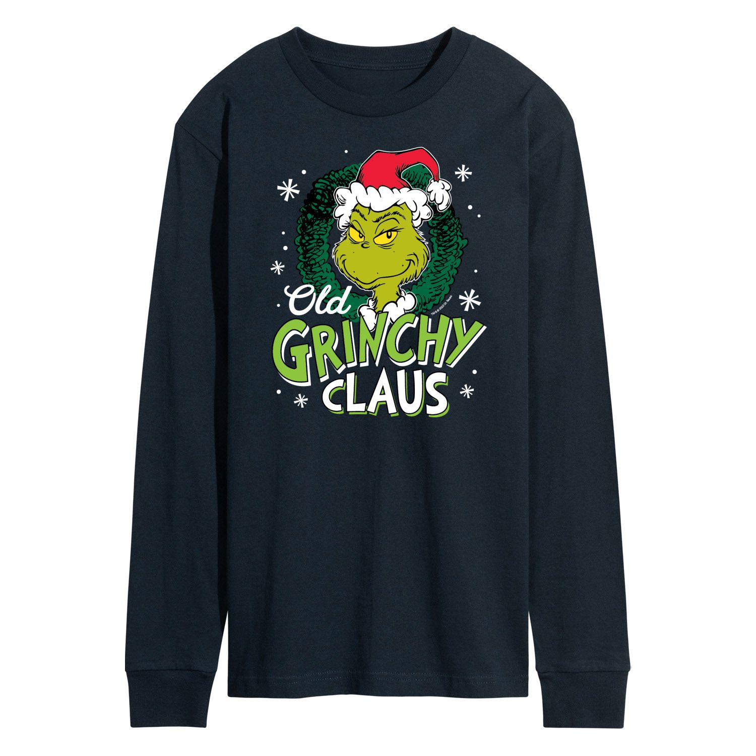 Men's Dr. Seuss Grinch Old Grinchy Claus Long Sleeve Tee