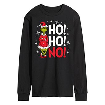 Men's Dr. Seuss Grinch Ho Ho No Long Sleeve Tee