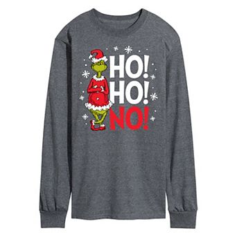 Men's Dr. Seuss Grinch Ho Ho No Long Sleeve Tee