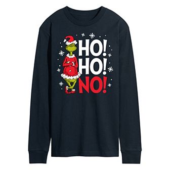 Men's Dr. Seuss Grinch Ho Ho No Long Sleeve Tee