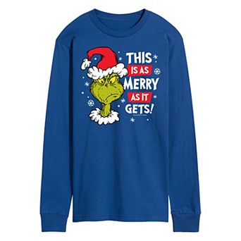 Men's Dr. Seuss Grinch This Is As Merry As It Gets Long Sleeve Tee