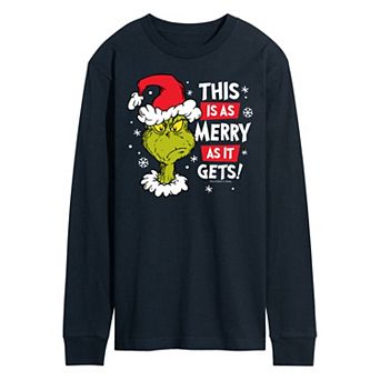 Men's Dr. Seuss Grinch This Is As Merry As It Gets Long Sleeve Tee