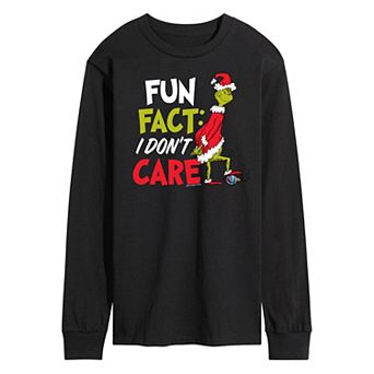 Men's Dr. Seuss Grinch Fun Fact Long Sleeve Tee