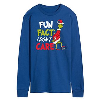 Men's Dr. Seuss Grinch Fun Fact Long Sleeve Tee