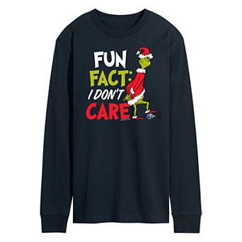 Men's Dr. Seuss Grinch Fun Fact Long Sleeve Tee