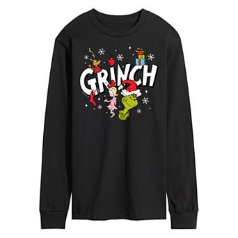 Men's Dr. Seuss Grinch Logo Long Sleeve Tee