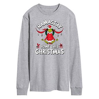 Men's Dr. Seuss Grinch Namast'ay Home Long Sleeve Tee
