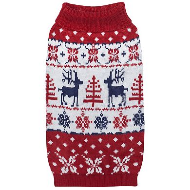Blueberry Pet Vintage Ugly Christmas Reindeer Sweater