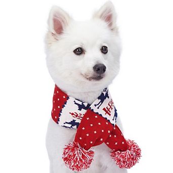 Blueberry Pet Christmas Dog Pom Pom Scarf