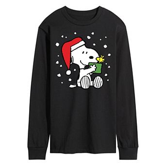 Men's Peanuts Present Long Sleeve Tee