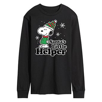 Men's Peanuts Santa's Little Helper Long Sleeve Tee