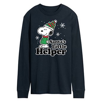 Men's Peanuts Santa's Little Helper Long Sleeve Tee