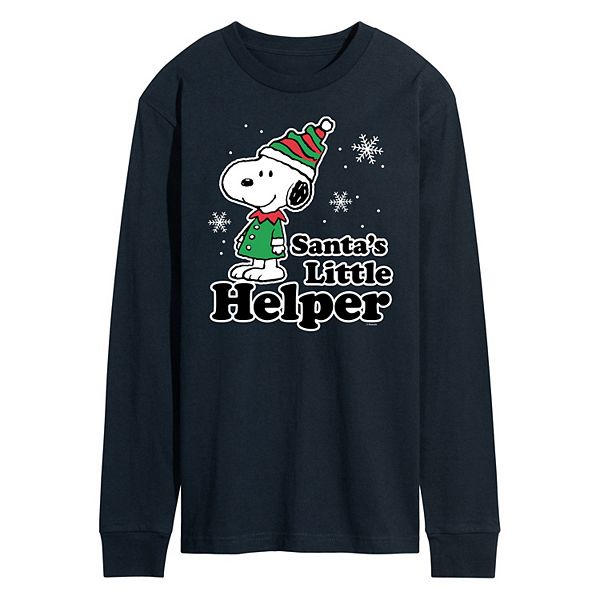 Men's Peanuts Santa's Little Helper Long Sleeve Tee