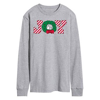 Men's Peanuts Joy Wreath Long Sleeve Tee
