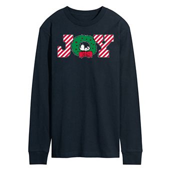 Men's Peanuts Joy Wreath Long Sleeve Tee