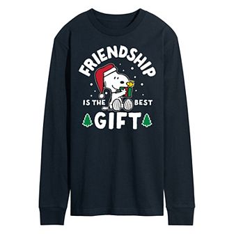 Men's Peanuts Friendship Is The Best Gift Long Sleeve Tee