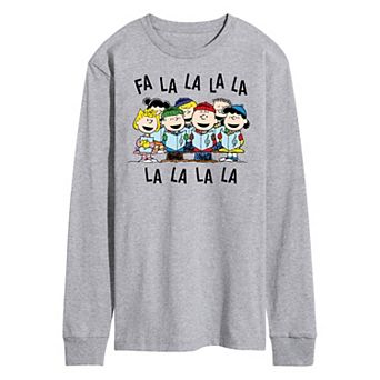 Men's Peanuts Fa La La Carol Long Sleeve Tee