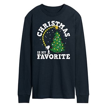 Men's Peanuts Christmas Tree Long Sleeve Tee