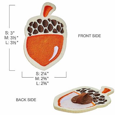 Blueberry Pet Fall Pumpkin and Acorn Dog Collar with Detachable Decor