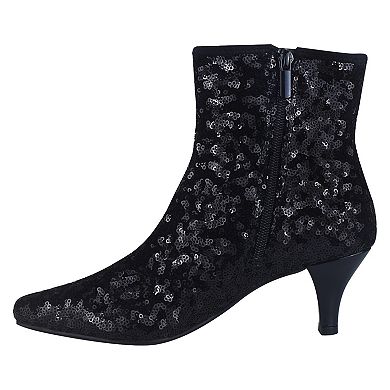 Naja Sequin Stretch Women's Ankle Boots