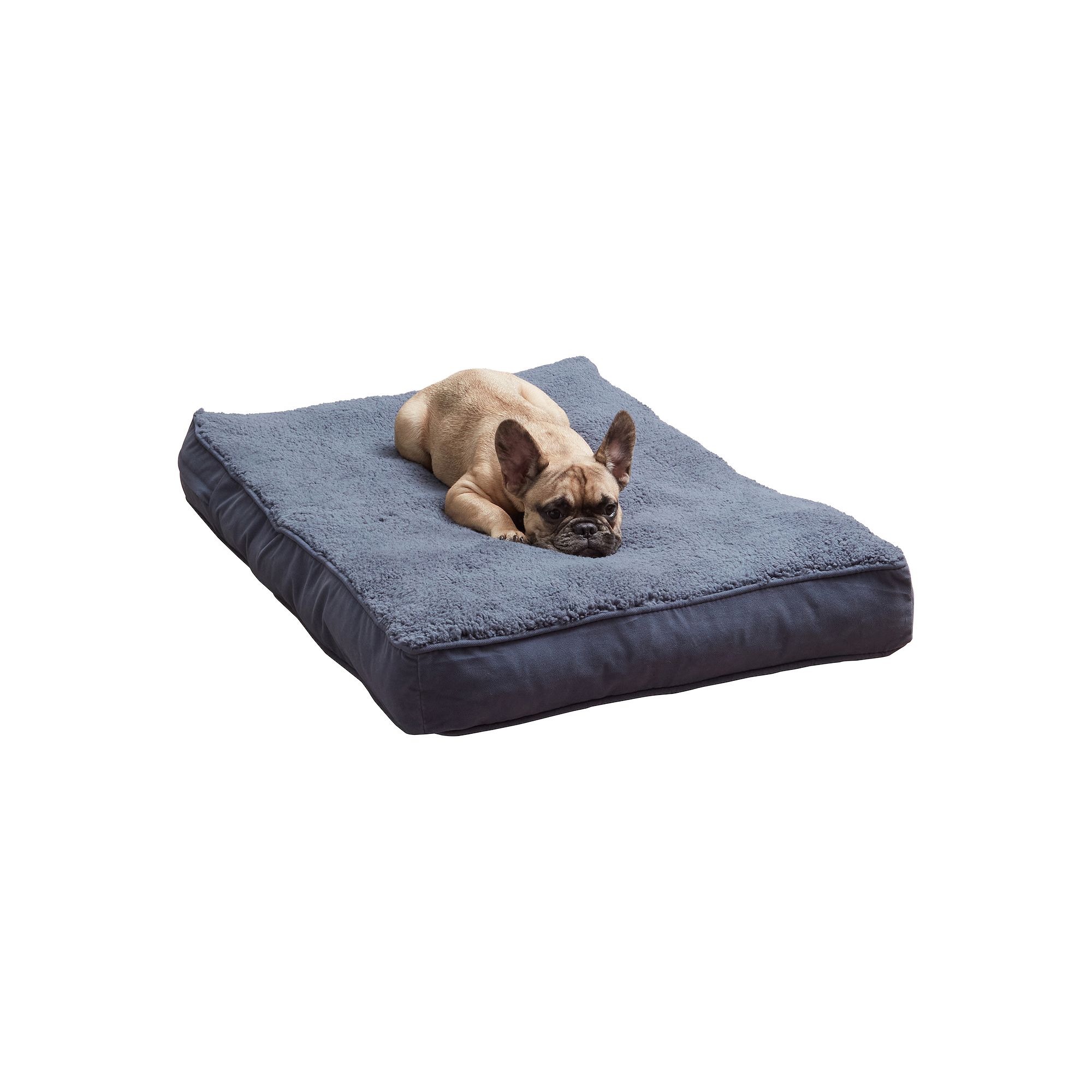 Happy Hounds Daisy Deluxe Supportive Pet Bed, Blue Silver