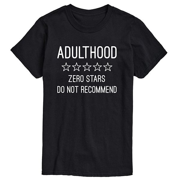 Big & Tall Adulthood Not Recommend Tee