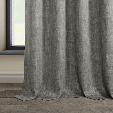 EFF Faux Linen Room Darkening Curtain Panel