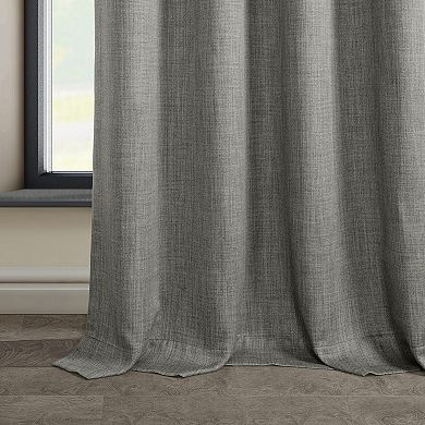 EFF Faux Linen Grommet Room Darkening Window Curtain