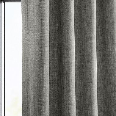 EFF Faux Linen Room Darkening Curtain Panel