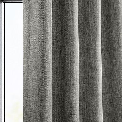 EFF Faux Linen Grommet Room Darkening Window Curtain