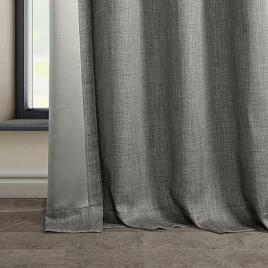 EFF Faux Linen Room Darkening Curtain Panel