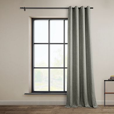 EFF Faux Linen Room Darkening Curtain Panel