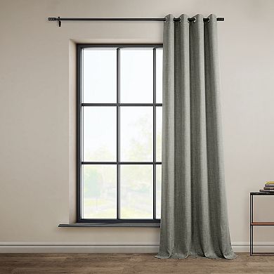 EFF Faux Linen Grommet Room Darkening Window Curtain