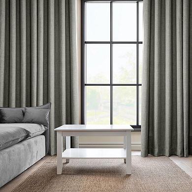 EFF Faux Linen Room Darkening Curtain Panel