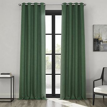 EFF Faux Linen Room Darkening Curtain Panel