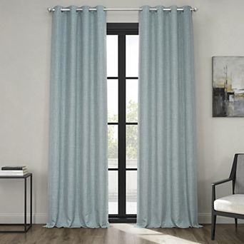 EFF Faux Linen Room Darkening Curtain Panel
