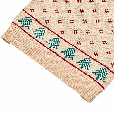 Blueberry Pet Christmas Tree and Snowflakes Dog Sweater